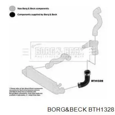 Левый шланг интеркуллера BTH1328 Borg&beck