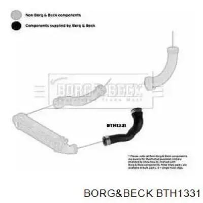 BTH1331 Borg&beck шланг (патрубок интеркуллера левый)