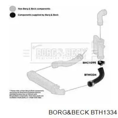 Левый шланг интеркуллера BTH1334 Borg&beck