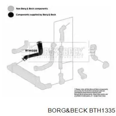 Правый шланг интеркуллера BTH1335 Borg&beck