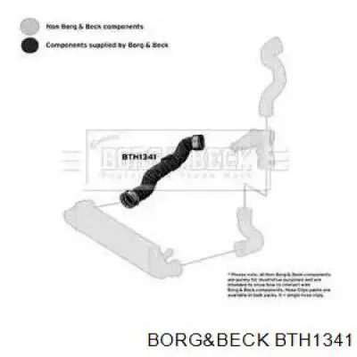 Шланг (патрубок) интеркуллера нижний правый Borg&beck BTH1341
