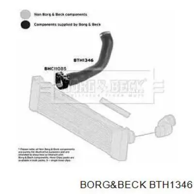 Правый шланг интеркуллера BTH1346 Borg&beck