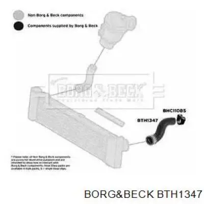 BTH1347 Borg&beck шланг (патрубок интеркуллера левый)