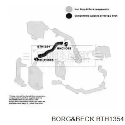 Верхний патрубок интеркулера BTH1354 Borg&beck