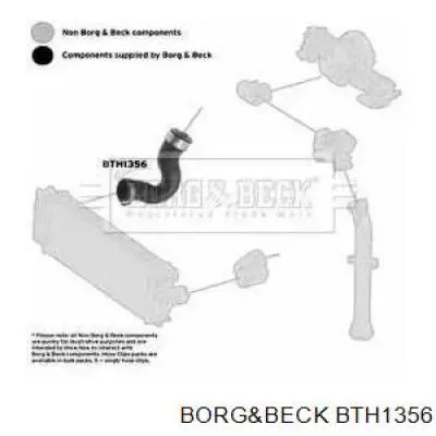 Правый шланг интеркуллера BTH1356 Borg&beck