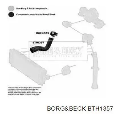 Правый шланг интеркуллера BTH1357 Borg&beck