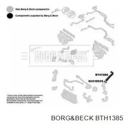 BTH1385 Borg&beck mangueira (cano derivado superior esquerda de intercooler)
