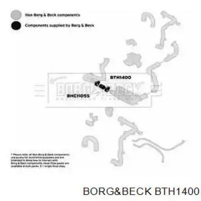 Шланг (патрубок) интеркуллера Borg&beck BTH1400
