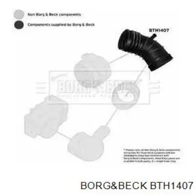 Патрубок воздушный, расходомера воздуха Borg&beck BTH1407