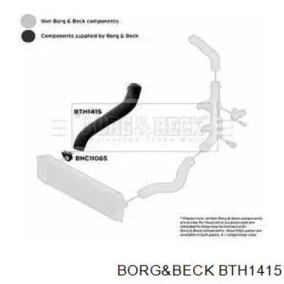 Правый шланг интеркуллера BTH1415 Borg&beck