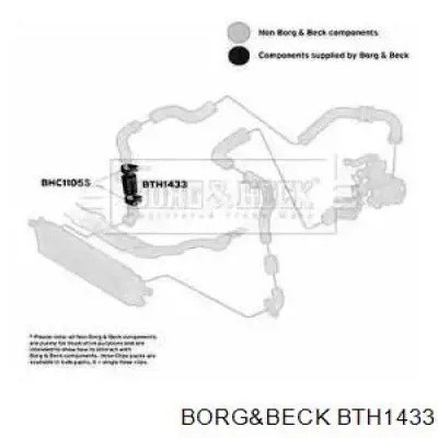 BTH1433 Borg&beck mangueira (cano derivado direita de intercooler)
