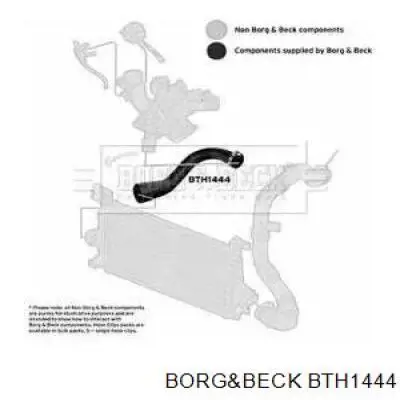 BTH1444 Borg&beck mangueira (cano derivado superior de intercooler)