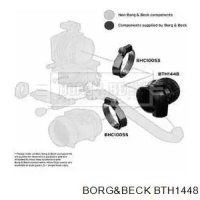 BTH1448 Borg&beck патрубок воздушный, расходомера воздуха