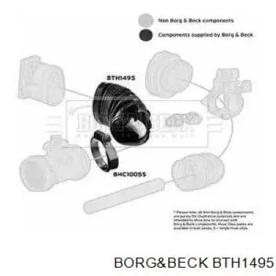 Патрубок воздушный, расходомера воздуха Borg&beck BTH1495