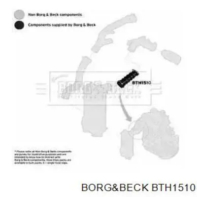 BTH1510 Borg&beck mangueira (cano derivado inferior esquerda de intercooler)