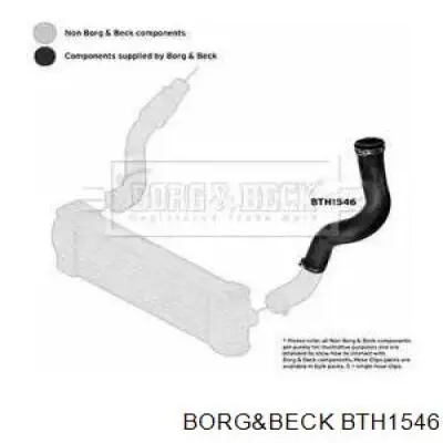 BTH1546 Borg&beck шланг (патрубок интеркуллера)