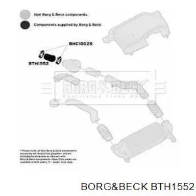 Шланг (патрубок) интеркуллера Borg&beck BTH1552