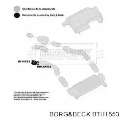 Шланг (патрубок) интеркуллера верхний правый BTH1553 Borg&beck