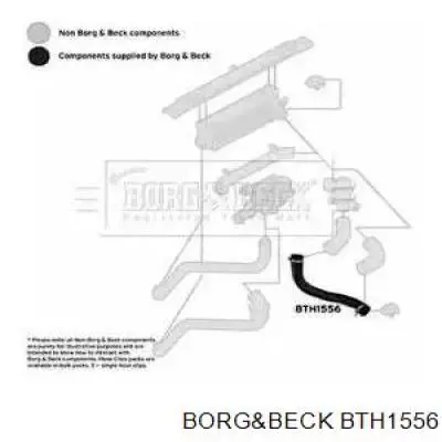 Шланг (патрубок) интеркуллера нижний левый BTH1556 Borg&beck