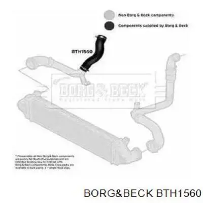 BTH1560 Borg&beck mangueira (cano derivado superior direita de intercooler)