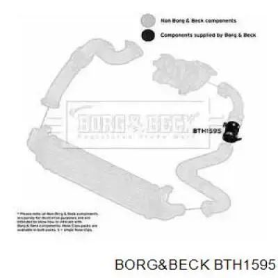 Шланг (патрубок) интеркуллера левый Borg&beck BTH1595
