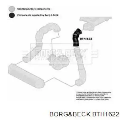 BTH1622 Borg&beck mangueira (cano derivado esquerda de intercooler)