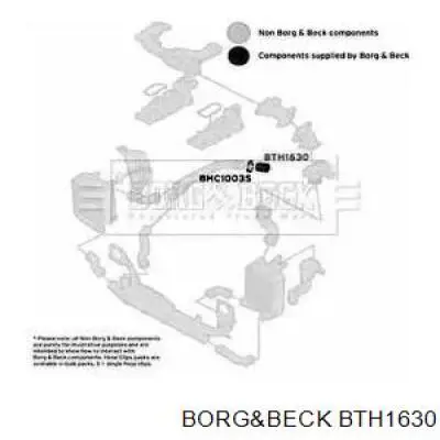 BTH1630 Borg&beck mangueira (cano derivado superior direita de intercooler)