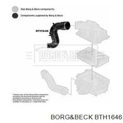 BTH1646 Borg&beck cano derivado de ar, saída de filtro de ar