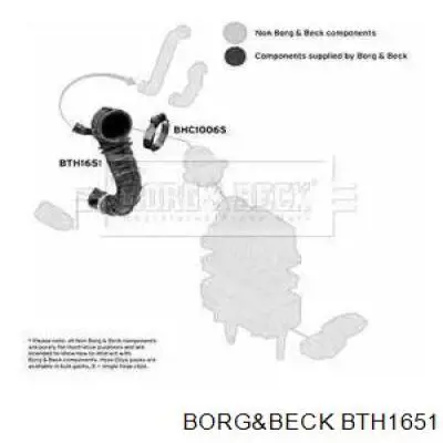 Патрубок воздушный, расходомера воздуха Borg&beck BTH1651