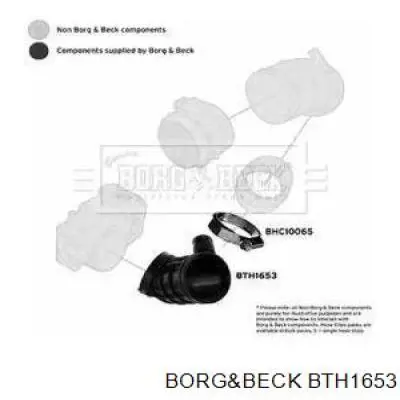 Патрубок воздушный, дроссельной заслонки Borg&beck BTH1653