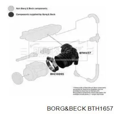 Патрубок воздушный, расходомера воздуха Borg&beck BTH1657