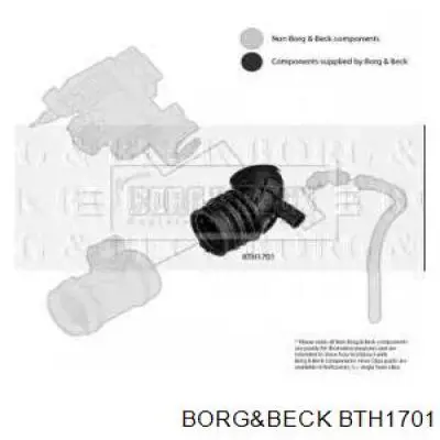 Патрубок воздушный, дроссельной заслонки Borg&beck BTH1701