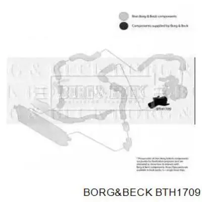 Патрубок воздушный, выход из турбины/компрессора (наддув) Borg&beck BTH1709