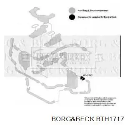 Шланг (патрубок) интеркуллера верхний Borg&beck BTH1717