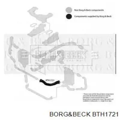 Шланг (патрубок) интеркуллера нижний Borg&beck BTH1721