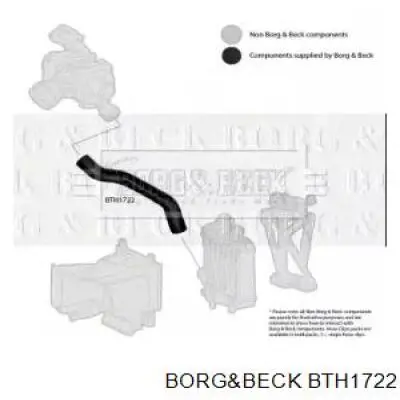 BTH1722 Borg&beck шланг (патрубок интеркуллера нижний)