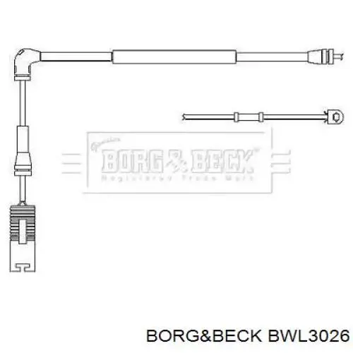 Датчик износа тормозных колодок передний BWL3026 Borg&beck