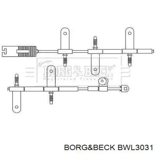 Датчик износа тормозных колодок передний BWL3031 Borg&beck