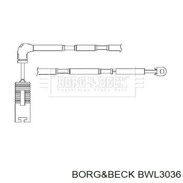 Датчик износа тормозных колодок задний BWL3036 Borg&beck