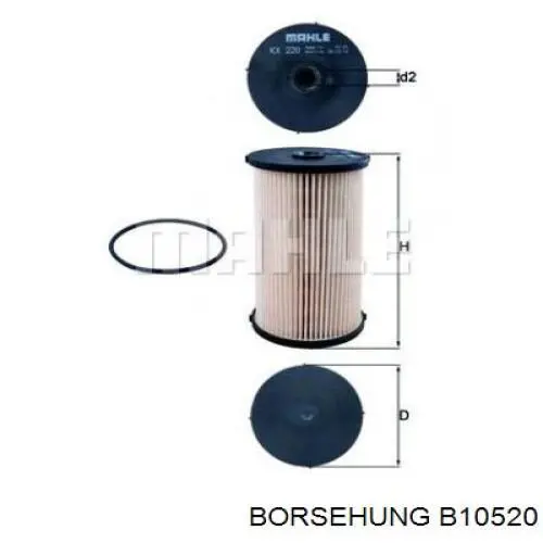 Фильтр тонкой очистки топлива Borsehung B10520 цена, от 11.47 USD