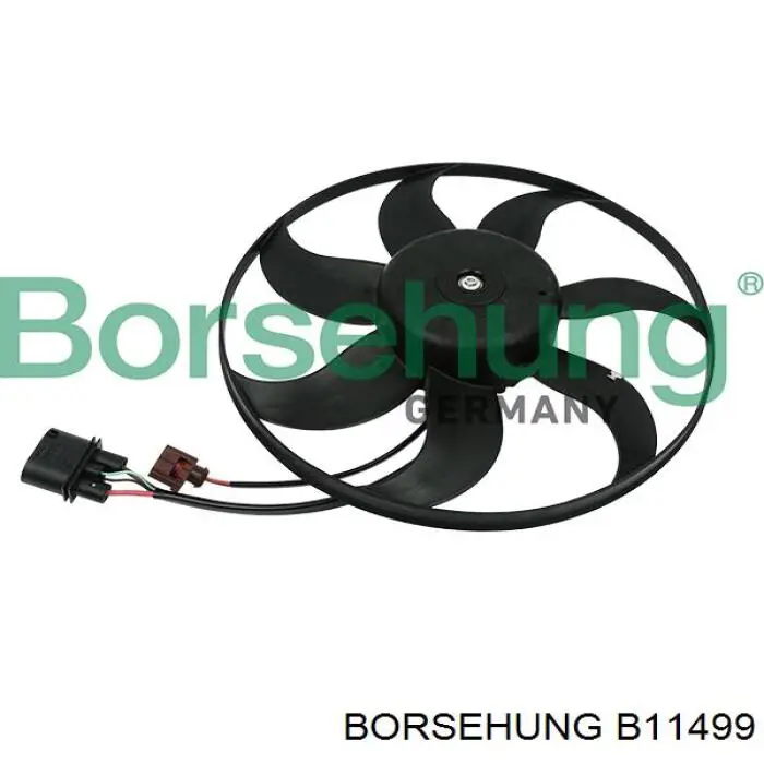 B11499 Borsehung электровентилятор охлаждения в сборе (мотор+крыльчатка левый)