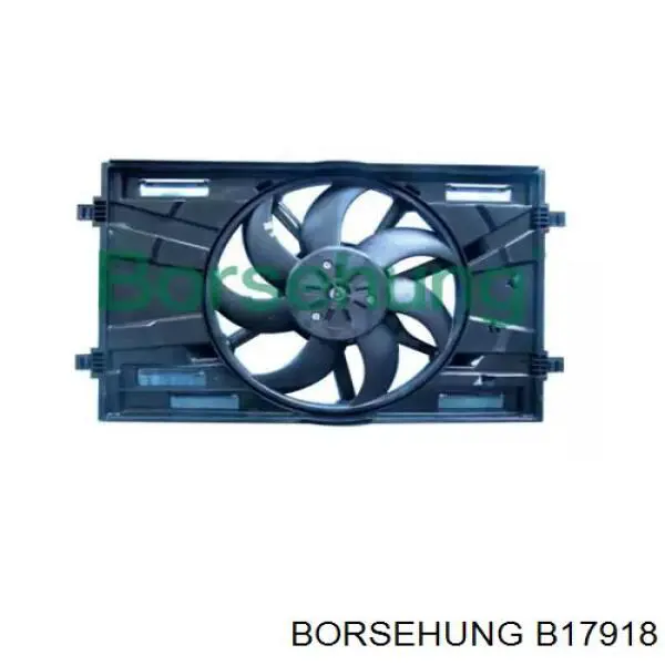 B17918 Borsehung difusor do radiador de esfriamento, montado com motor e roda de aletas