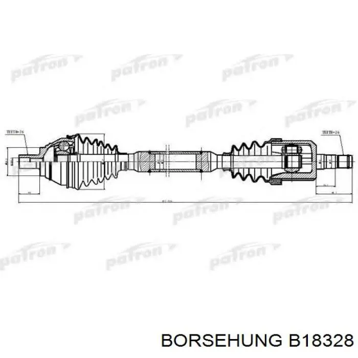 Привод передний правый Borsehung B18328 цена, от 207.67 USD