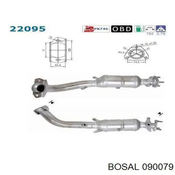 Катализатор 090079 Bosal