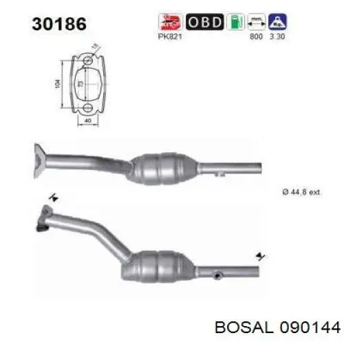 Катализатор 8200276186 Renault (RVI)