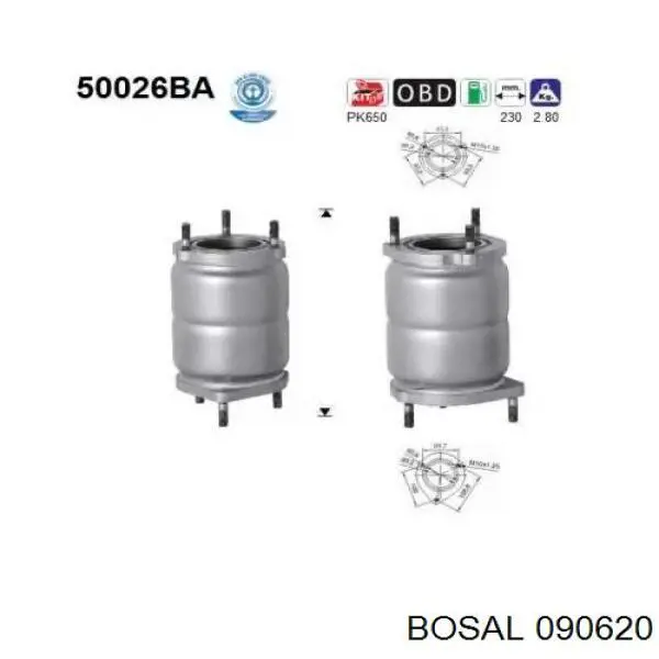 BM92038H BM Catalysts Конвертор-катализатор