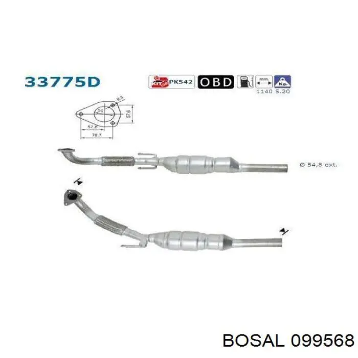Каталитический нейтрализатор отработавших газов VAG 1J0254506A цена, от 81.27 USD