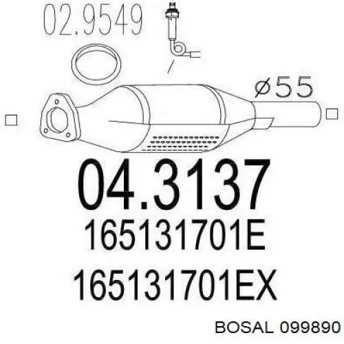 Каталитический нейтрализатор отработавших газов VAG 1H0131701N цена, от 163.76 USD