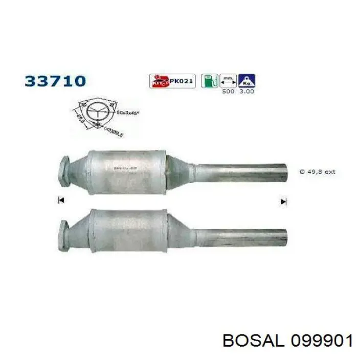 Катализатор 099901 Bosal