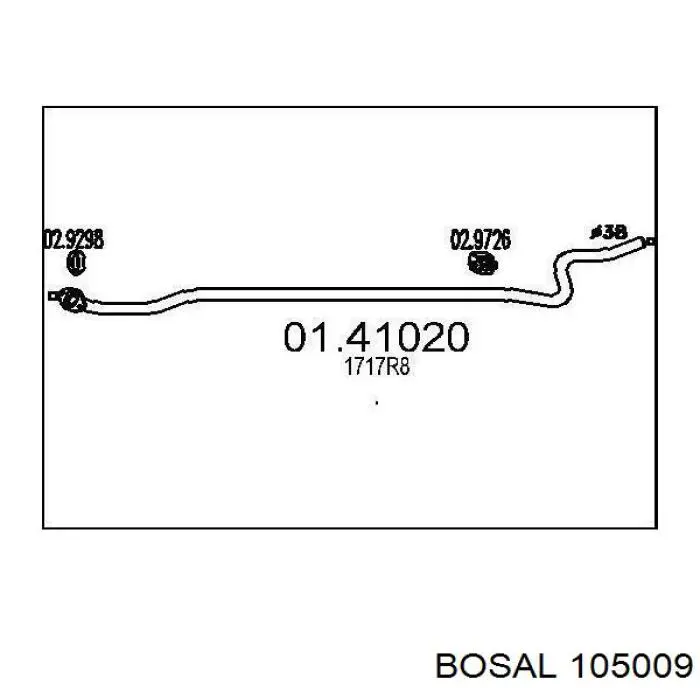 105009 Bosal глушитель, задняя часть